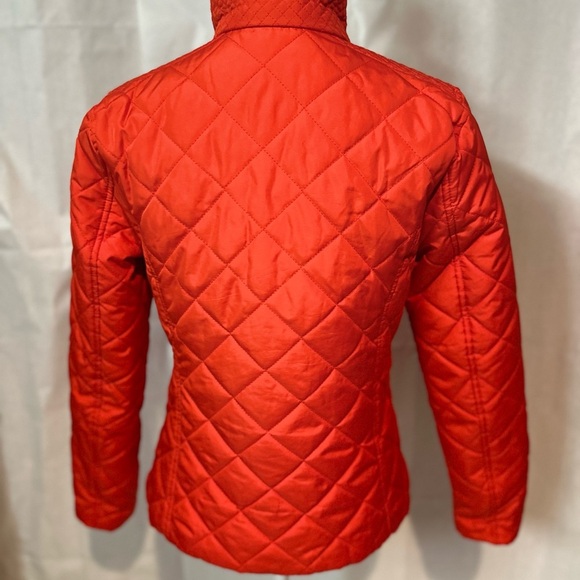 G.H. Bass & Co. Red Quilted Puffer Jacket with Tan Collar - Picture 5 of 8